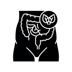 dietary fiber black flat icon for digital and print projects.