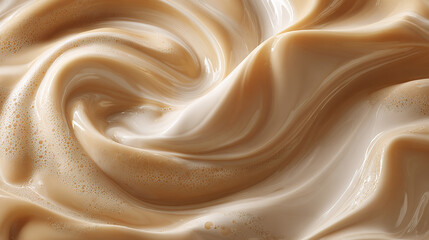Swirling Creamy Beige Lotion Texture, Smooth Skin Cream