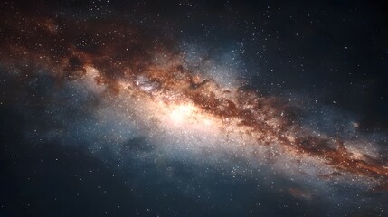 Obraz premium Nebula galaxy background with purple blue outer space 