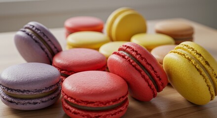 Delicious Colorful Macarons A Delightful Treat for Your Senses