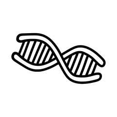 Hand-Drawn DNA Helix Doodle Vector &ndash; Science Genetics Icon in Black and White Sketch Style