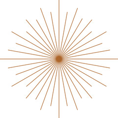 Obraz premium Sunburst minimalist hand drawing element