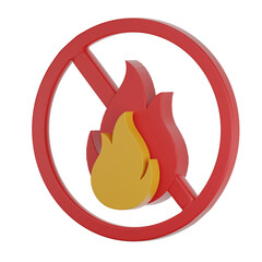 No Smoking Sign 3D Icon Illustration