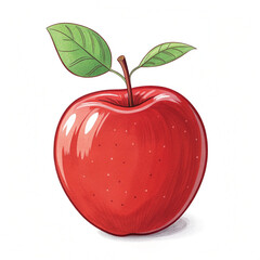 red apple vector illustration