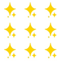 Seamless pattern illustration of stars shining in the sky in flat design style. cartoon doodle style for fabric, picture label, wallpaper, banner, poster.