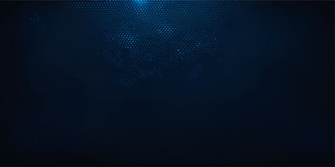 Obraz premium Dark blue digital technology background with glowing binary code pattern