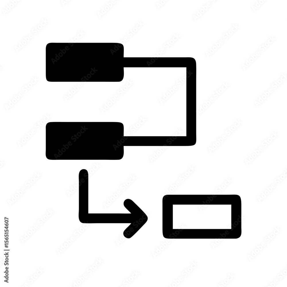 Poster simple process map diagram showing workflow. process map illustration depicts a clear business proce