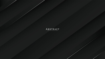 Dark black abstract background for presentation design. Simple black abstract banner background