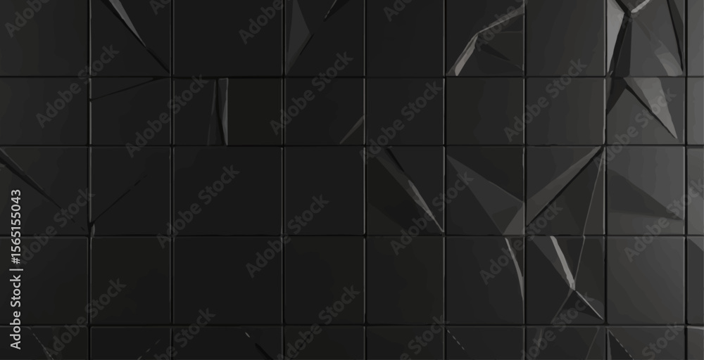 Poster black and white abstract geometric background with square pattern and modern texture