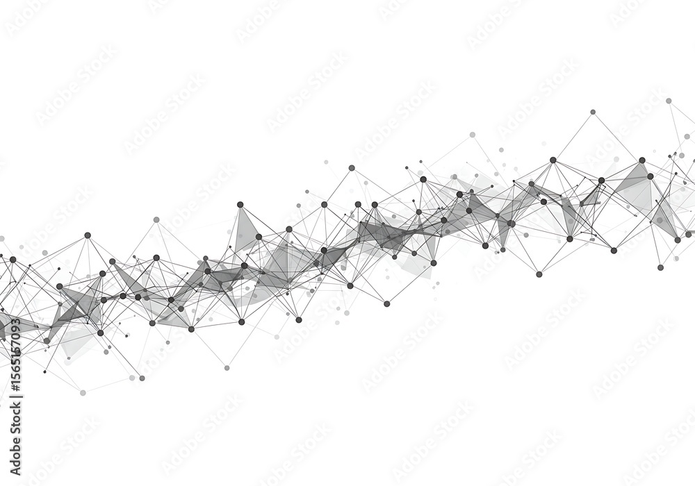 Poster abstract network connection on a white background
