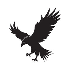 Bald Eagle Diving With Sharp Claws