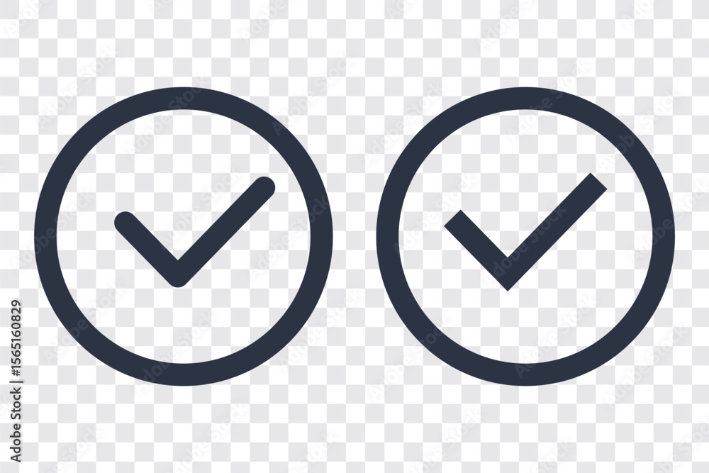 Poster confirmation check mark icon perfect for approvals and validations