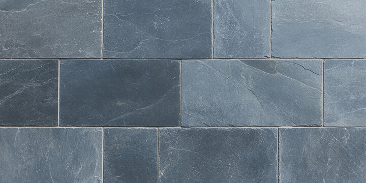 Refined bluestone tiles in a structured layout Generative AI