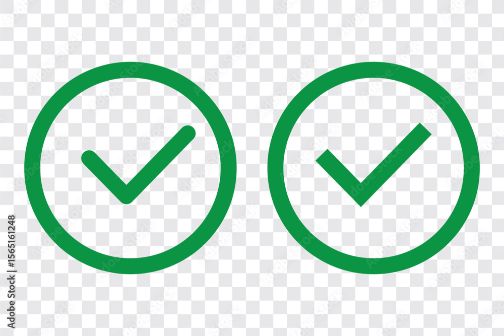 Poster confirmation check mark icon perfect for approvals and validations