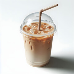 ice coffee isolated on white background - clipping paths