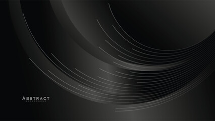 Dark black abstract background for presentation design. Simple black abstract banner background