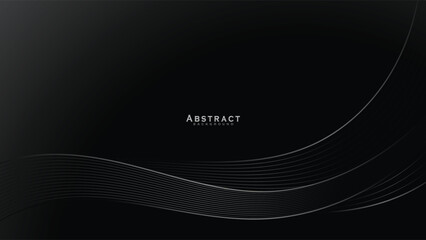 Dark black abstract background for presentation design. Simple black abstract banner background