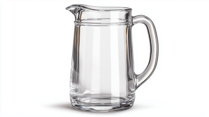 Transparent Water Jug Isolated – White Background and Clipping Path

