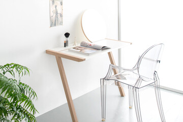  Modern dressing table with mirror in minimal style