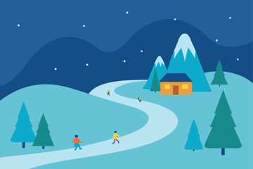 winter mountain landscape