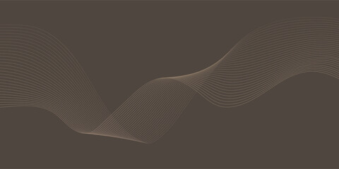 Vector abstract art Mount Fuji Japan landmark, landscape mountain with birds and sunrise sunset by gold line art texture isolated on dark grey black color