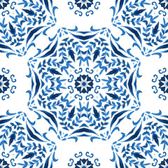 Elegant mandala with flower wreath for fabric and wallpapers