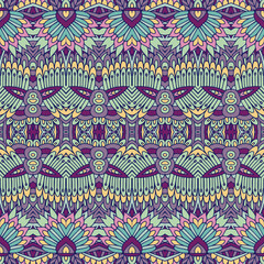 Abstract geometric doodle shapes seamless pattern ornamental. Textile ethnic vintage print vector ethnic hand drawn