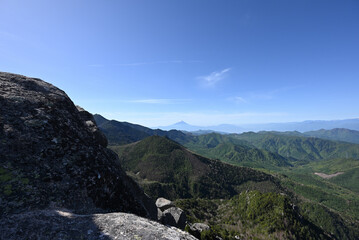 Climbing  Mount Mizugaki, Yamanashi, Japan