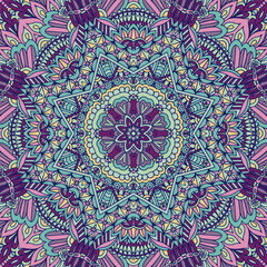 Mandala vector colorful doodle pattern ethnic