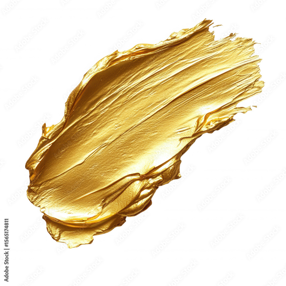 Fototapete luxurious golden paint stroke glimmering with transparent vibrancy, elevating graphic design through