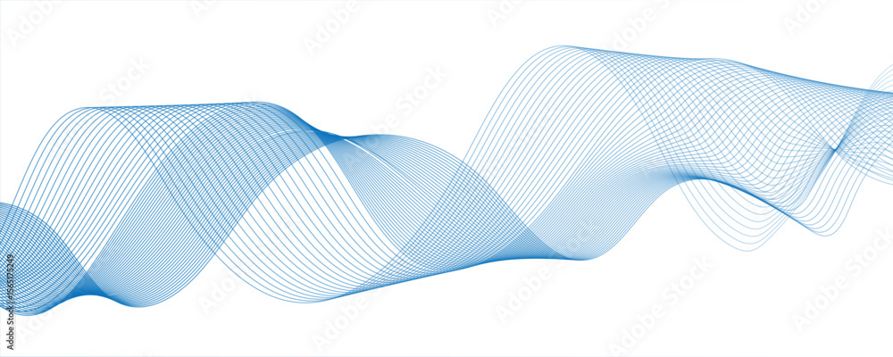 Poster abstract modern background with flowing wave design and fine lines and halftone dots. multiple overl