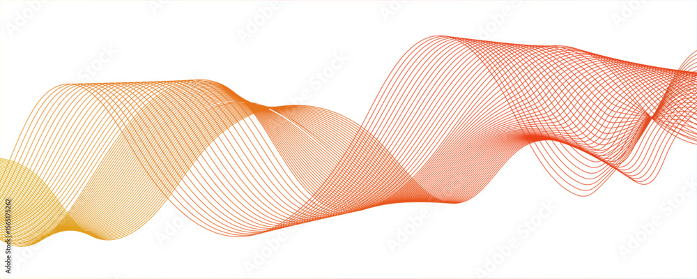 Aufkleber abstract modern background with flowing wave design and fine lines and halftone dots. multiple overl
