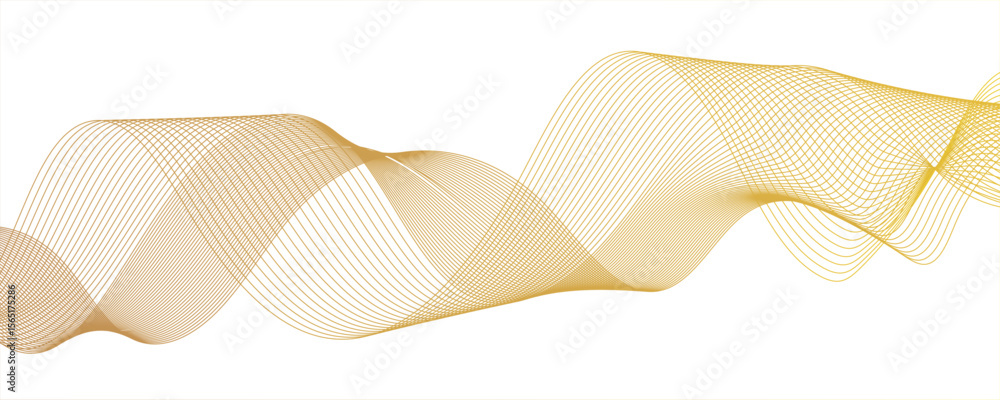 Poster abstract glowing modern wave with dynamic flowing lines. futuristic technology and sound wave lines.