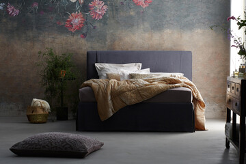 Modern luxury bedroom interior in baroque style