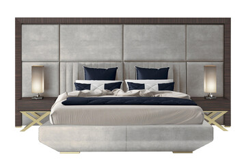 Modern luxury bedroom interior in minimal style
