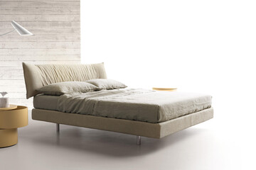 Modern luxury bedroom interior in minimal style
