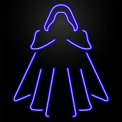 dark robes neon sign, modern glowing banner design, colorful trend of modern design on black background. Vector illustration. © Oleh