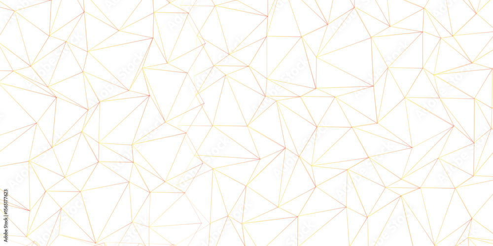 Poster abstract of simple golden line triangle pattern geometric background. seamless geometric polygonal r