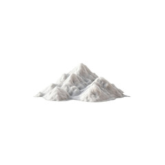 Obraz premium Heap of fine white salt pile isolated on white background