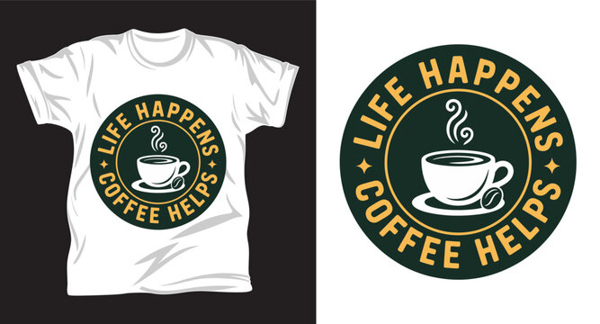 Coffee graphic vector art t-shirt design print