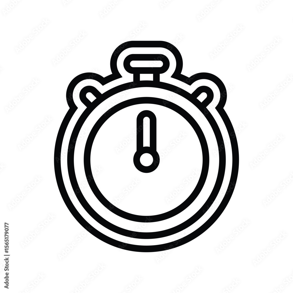 Poster built timer line icon vector illustration