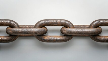 Obraz premium A detailed shot of a corrosionresistant mooring chain link highlighting its rugged texture and reinforced structure that enhances longevity in saline environments..