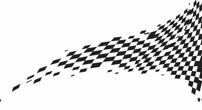 Dynamic Checkered Flag Design with Pixelated Effect