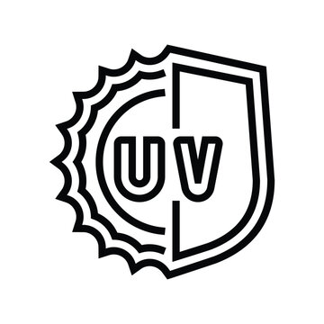 uv protection line icon vector illustration