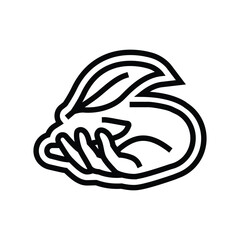 hypoallergenic line icon vector illustration