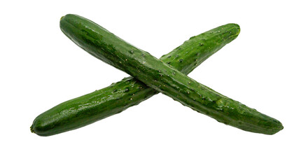 新鮮なきゅうり（クロス構図・背景透過）