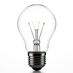 An incandescent light bulb still life, an Edison-style bulb isolated on white