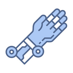 Robotic Arm Blue Icon