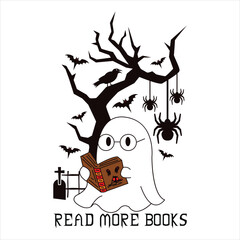 Read More Books  Halloween Goose T-shirt Design