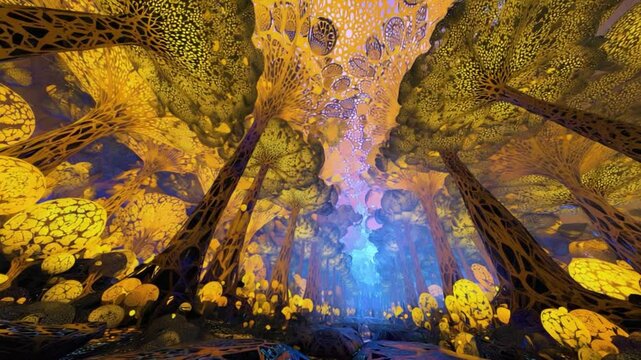 覚醒と沈静の狭間で｜幾何学・幻視・ネオンのトランスループ4K映像